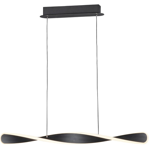 ET2 Contemporary Lighting E24155-BK Pirouette LED 40 inch Black Linear Pendant Ceiling Light