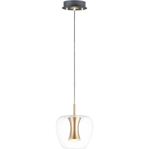 ET2 Contemporary Lighting E24162-18BKGLD Newton LED 8.75 inch Black and Gold Multi-Light Pendant Ceiling Light