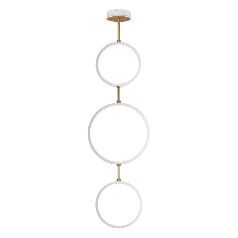 ET2 Contemporary Lighting E24321-WTGLD 16" Hoopla Led Multi-Light Pendant Ceiling Light - Finish: White and Gold