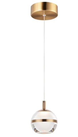 ET2 Contemporary Lighting E24591-93NAB Swank LED Pendant, Color Temperature 3000K, 360 Lumens, Voltage 120V, Natural Aged Brass Finish