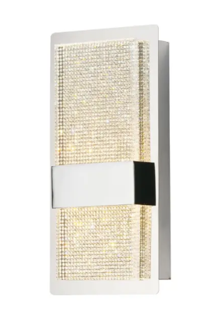 ET2 Contemporary Lighting E24605-122PC Sparkler LED Wall Sconce, Color Temperature 3000K, 340 Lumens, Voltage 120V, Polished Chrome Finish
