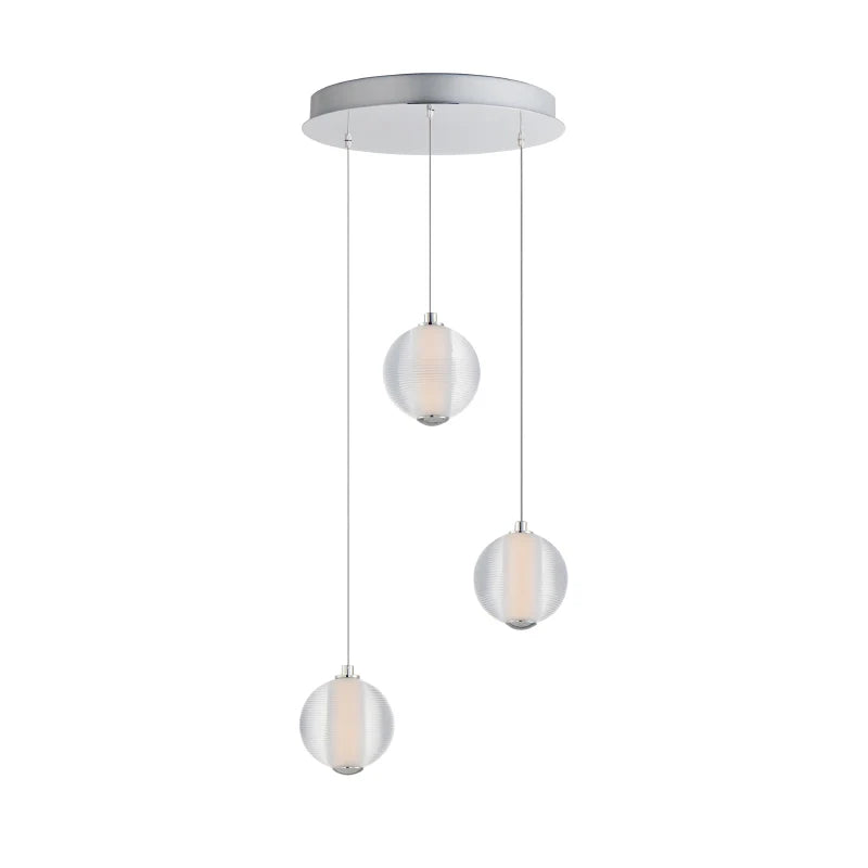 ET2 Contemporary Lighting E24643-144PC 12" Rhythm LED Single Pendant Ceiling Light - Finish: Polished Chrome