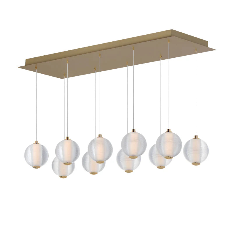 ET2 Contemporary Lighting E24648-144GLD 34" Rhythm LED Multi Light Pendant Ceiling Light - Finish: Gold