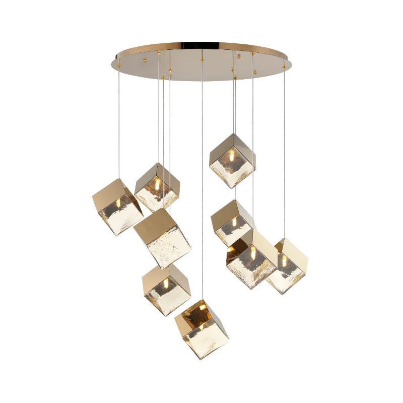 ET2 Contemporary Lighting E24689-26FG 34" Ice Cube LED Multi Pendant Ceiling Light- Finish: Polished Chrome