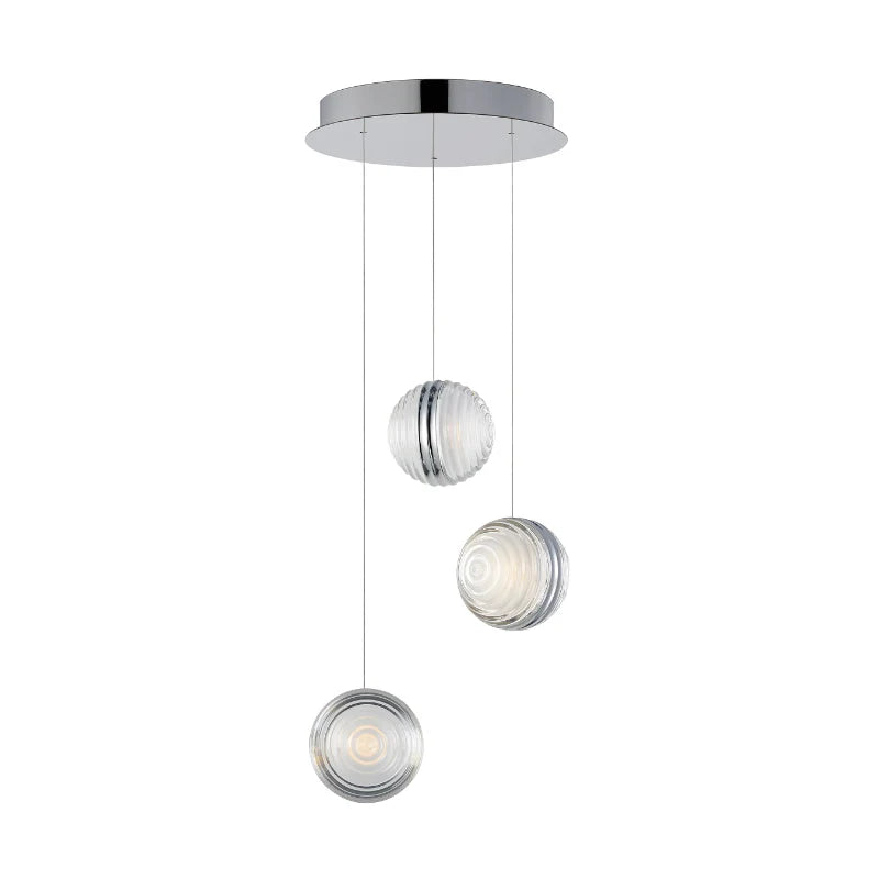 ET2 Contemporary Lighting E24693-75PC 5" Pulse LED Multi Pendant Ceiling Light - Finish: Polished Chrome