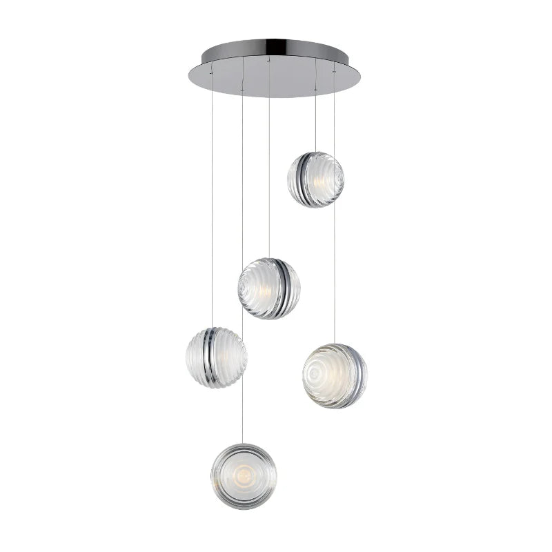 ET2 Contemporary Lighting E24695-75PC 15" Pulse LED Multi Pendant Ceiling Light - Finish: Polished Chrome