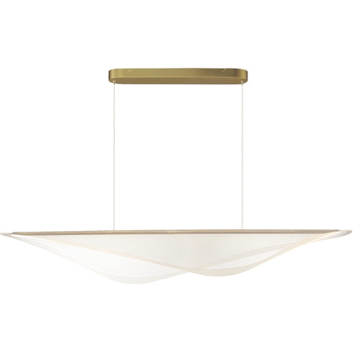 ET2 Contemporary Lighting E24716-144GLD Manta LED 59 inch Gold Linear Pendant Ceiling Light