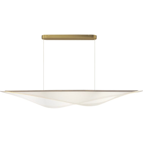 ET2 Contemporary Lighting E24718-144GLD Manta LED 70.75 inch Gold Linear Pendant Ceiling Light