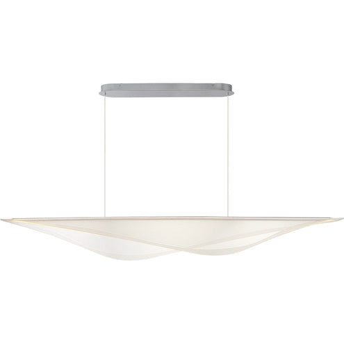 ET2 Contemporary Lighting E24718-144PC Manta LED 70.75 inch Polished Chrome Linear Pendant Ceiling Light in Clear Ribbed