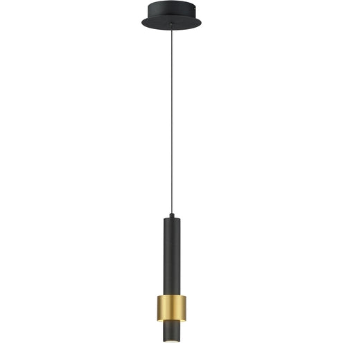 ET2 Contemporary Lighting E24751-BKGLD Reveal LED 2.75 inch Black and Gold Single Pendant Ceiling Light in Black/Gold