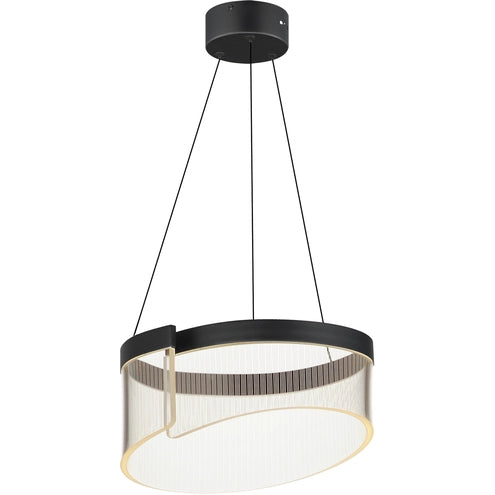 ET2 Contemporary Lighting E24771-133BK Sonata LED 13 inch Black Suspension Pendant Ceiling Light