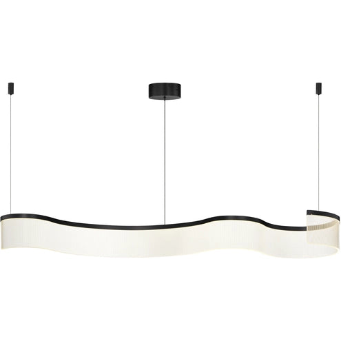 ET2 Contemporary Lighting E24775-133BK Sonata LED 17 inch Black Single Pendant Ceiling Light