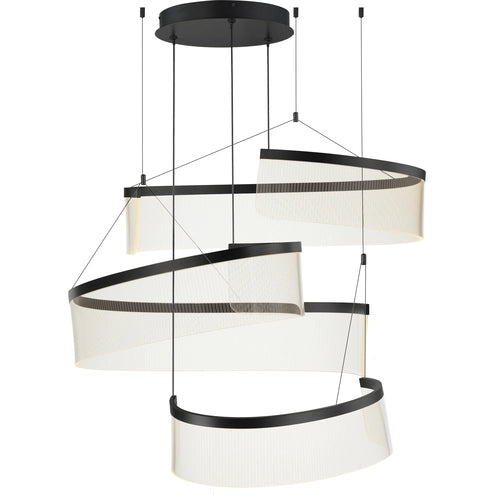 ET2 Contemporary Lighting E24776-133BK Sonata LED 32.25 inch Black Multi-Light Pendant Ceiling Light