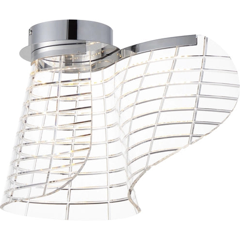 ET2 Contemporary Lighting E24810-82PC Tartan LED 10 inch Polished Chrome Flush Mount Ceiling Light