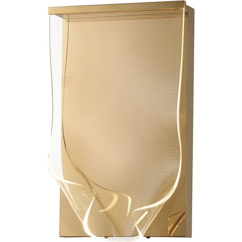 ET2 Contemporary Lighting E24871-133FG Rinkle LED 9.5 inch French Gold Wall Sconce Wall Light