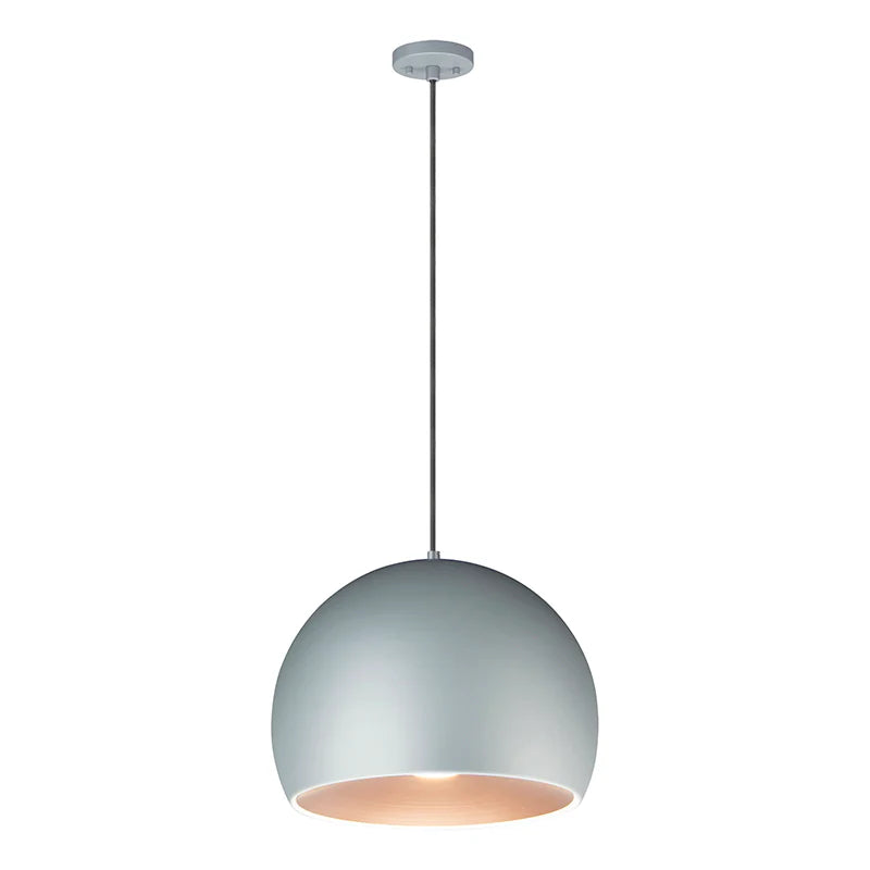ET2 Contemporary Lighting E24924-DGCOF 16" Palla LED Single Pendant Ceiling Light - Finish: Dark Grey and Coffee