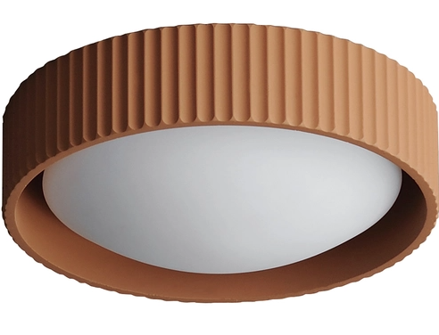 ET2 Contemporary Lighting E25050-TRC Souffle LED 10.5 inch Flush Mount Ceiling Light, Color Temperature 3000K, Lumens 680, Terra Cotta Finish