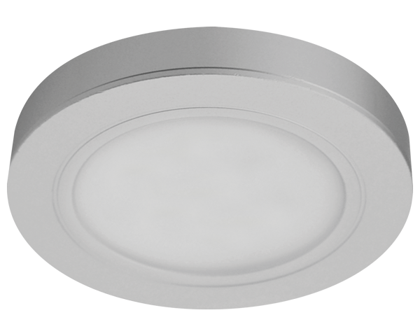 Elco Lighting E250-27W Aster™ Mini Slim Round LED Puck Light – 3.5W, 300 Lumens, 2700K Warm White, 12V, CRI 80, Damp Rated, White