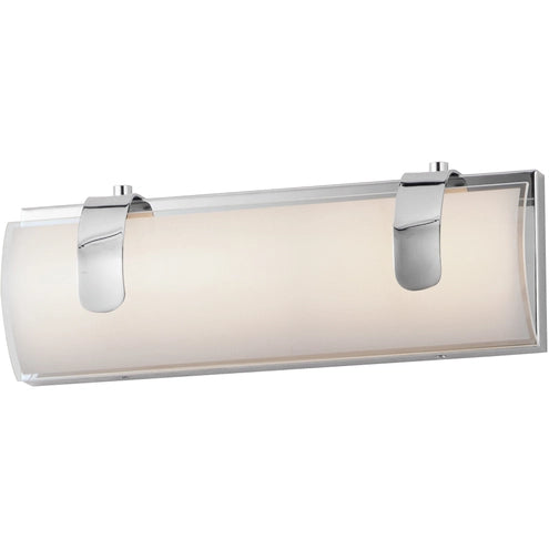 ET2 Contemporary Lighting E25131-92PC Clutch LED 13 inch Polished Chrome Bath Vanity Wall Light