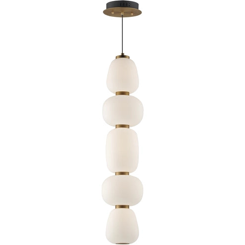 ET2 Contemporary Lighting E25165-92BKGLD Soji LED 6 inch Black and Gold Single Pendant Ceiling Light