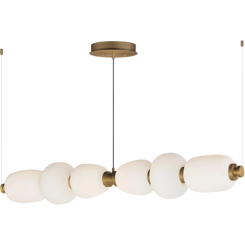 ET2 Contemporary Lighting E25168-92BKGLD Soji LED 60 inch Black and Gold Linear Pendant Ceiling Light