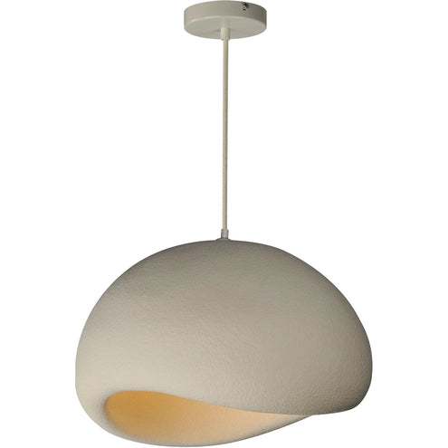 ET2 Contemporary Lighting E25186-OY Moeraki LED 19 inch Oyster Single Pendant Ceiling Light