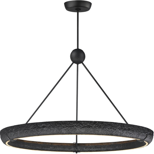 ET2 Contemporary Lighting E25194-BK Geist LED 47.25 inch Black Ring Pendant Ceiling Light