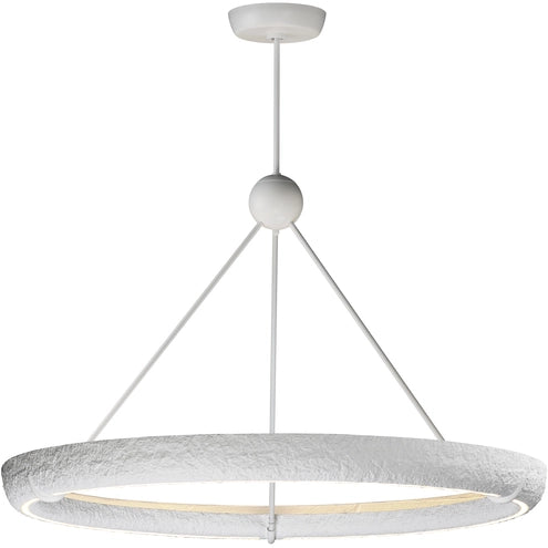 ET2 Contemporary Lighting E25194-TW Geist LED 47.25 inch Textured White Ring Pendant Ceiling Light