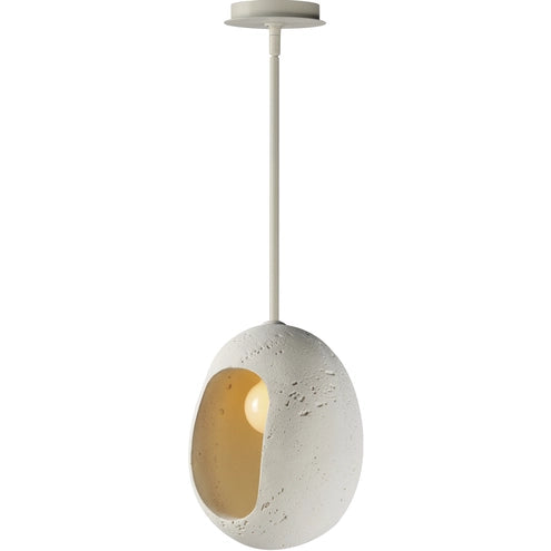 ET2 Contemporary Lighting E25212-CHK Luna LED 9.5 inch Chaulk White Single Pendant Ceiling Light