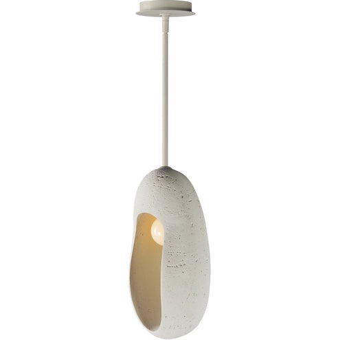 ET2 Contemporary Lighting E25214-CHK Luna LED 8.25 inch Chaulk White Single Pendant Ceiling Light
