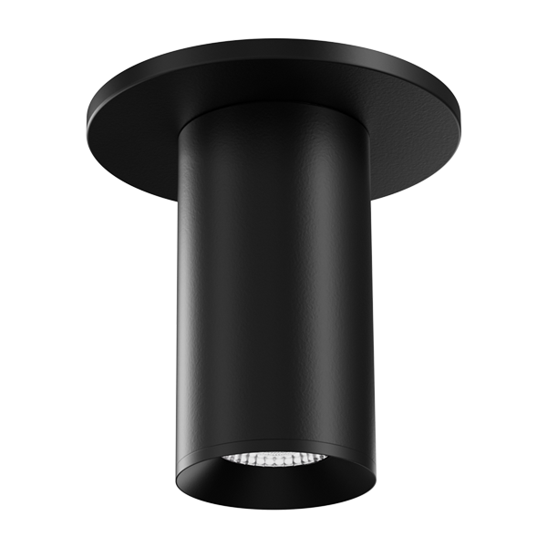 Elco Lighting E25FB-1127-N 2″ Koto Sylo™ Surface Mount LED – 12.5W, 1150 Lumens, 2700K Warm White, Triac/ELV Dimmable, 25° Beam, CRI 95, 120V, cUL Damp Rated, All-Black