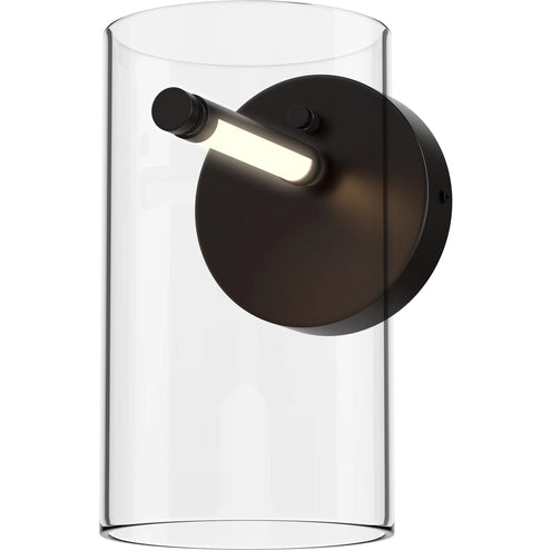 ET2 Contemporary Lighting E26380-18BK Polo LED 5 inch Black Wall Sconce Wall Light