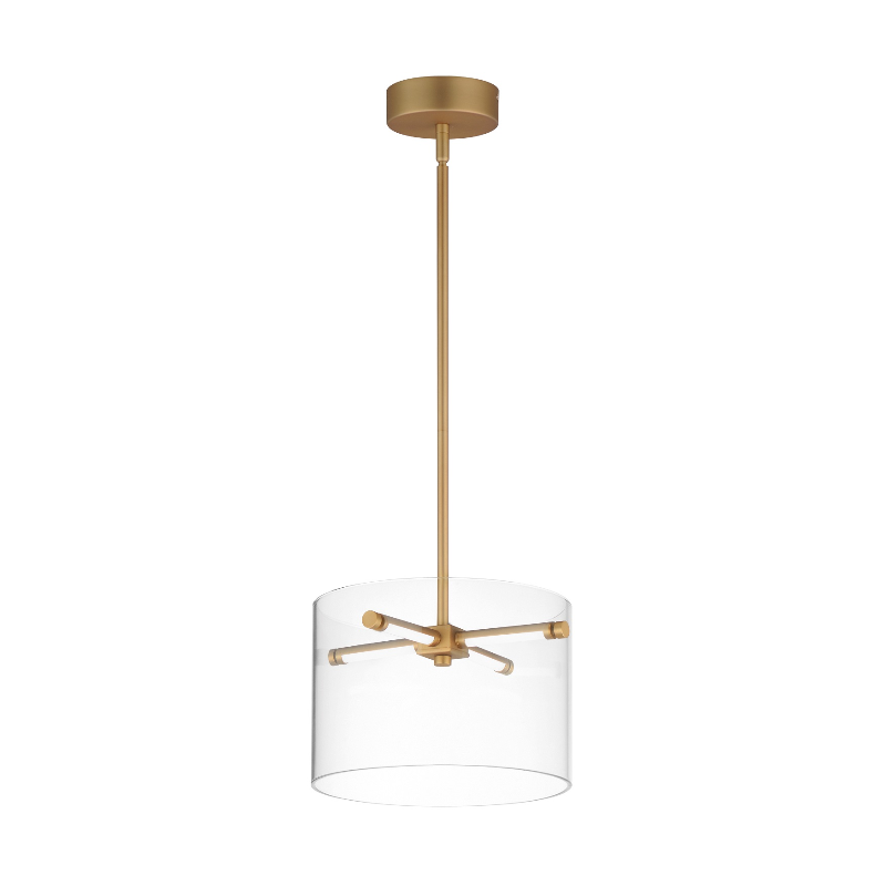 ET2 Contemporary Lighting E26382-18GLD 13" Polo 1-Light LED Pendant Ceiling Light - Color Temperature: 3000K - Finish: Gold