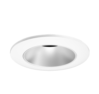 ELCO Lighting E2L10WF35H 2" Round Reflector Teak™ LED Light Engine , 10.5 To 12.5 Watts , 3500K , 850-1100lm , 60 Deg , Haze with White Trim Finish
