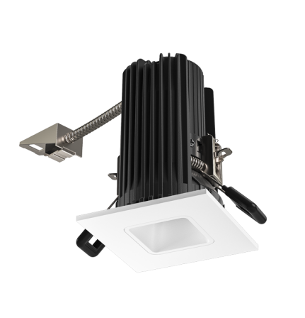 ELCO Lighting E2L13WF35W 10.5-12.5W, 3500K, 850-1100lm, 60 Deg, 2" Square Reflector Teak™ LED Light Engine All White Finish