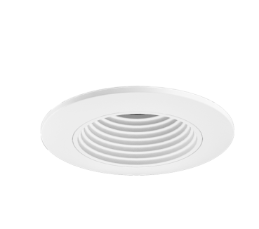 ELCO Lighting E2L14NFSDW 2" Round Baffle Teak™ LED Light Engine , 10.5 To 12.5 Watts , Sunset , 800-1000lm , 28 Deg , All White Finish