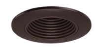 Elco Lighting E2L14WF30BZ Fixed LED Downlight, Round Baffle, 60° Beam Angle, 3000K, Bronze Finish