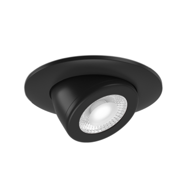 ELCO Lighting E2L97WF40B 2" Round Pull-Down Teak™ LED Light Engine , 10.5 To 12.5 Watts , 4000K , 850-1100lm , 60 Deg , All Black Finish