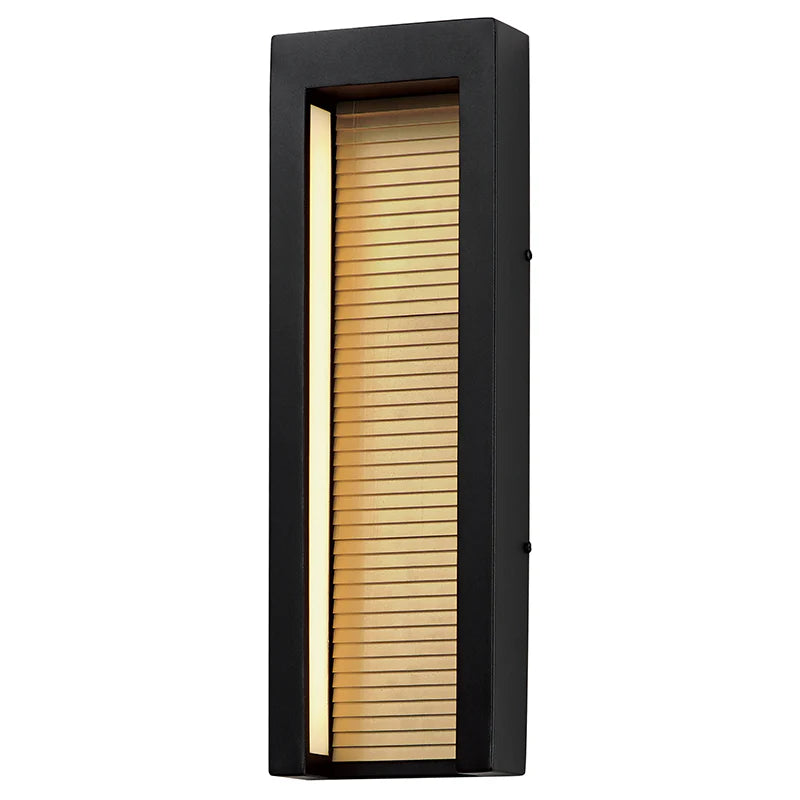 ET2 Contemporary Lighting E30106-BKGLD 20" Alcove Large LED Outdoor Wall Sconce Light - Finish: Black And Gold
