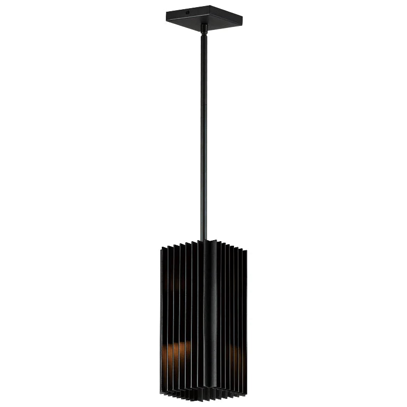 ET2 Contemporary Lighting E30119-BK 6" Rampart LED Pendent Ceiling Light - Finish: Black