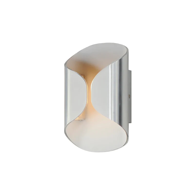ET2 Contemporary Lighting E30151-SAWT 10" Folio LED Outdoor Wall Mount Light - Finish: Satin Aluminum And White