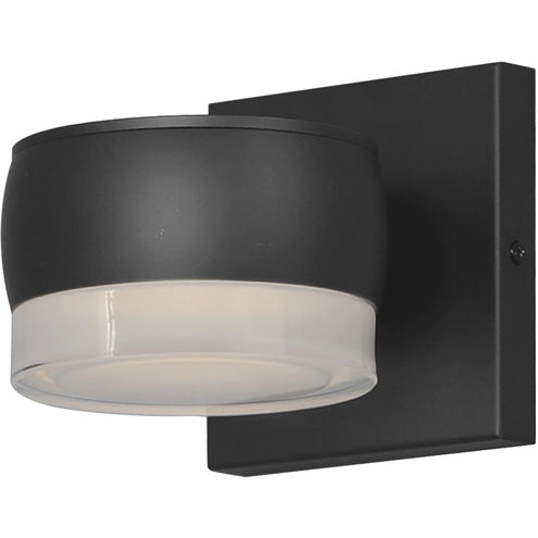 ET2 Contemporary Lighting E30161-10BK Modular LED 5 inch Black Outdoor Wall Mount