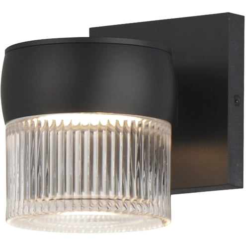 ET2 Contemporary Lighting E30162-144BK Modular LED 6.25 inch Black Outdoor Wall Mount