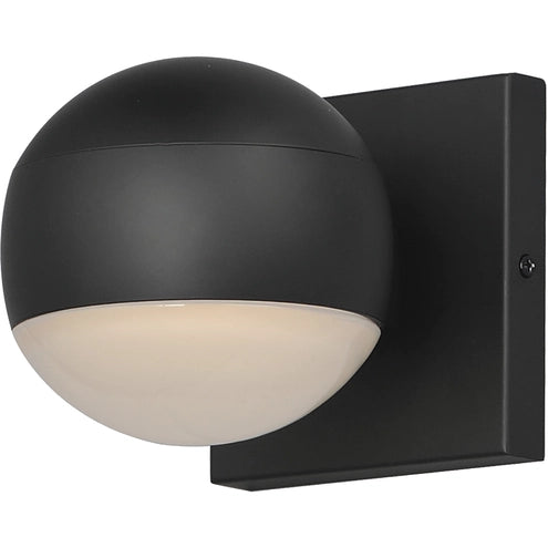 ET2 Contemporary Lighting E30165-10BK Modular LED 5 inch Black Outdoor Wall Mount