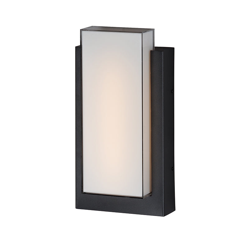 ET2 Contemporary Lighting E30182-01BK Tower 15" 1-Light Small LED Outdoor Wall Sconce Light - Color Temperature: 3000K - Finish: Black