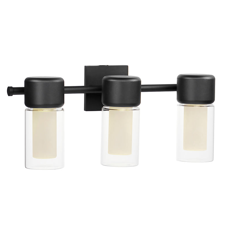 ET2 Contemporary Lighting E30193-93BK Dram 22" 3-Lights LED Bath Sconce Light - Color Temperature: 3000K - Finish: Black