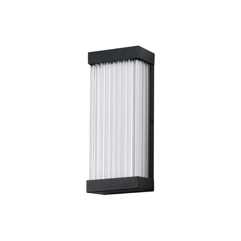 ET2 Contemporary Lighting E30230-122BK Acropolis 14" 1-Light LED Outdoor Wall Sconce Light - Color Temperature: 3000K - Finish: Black