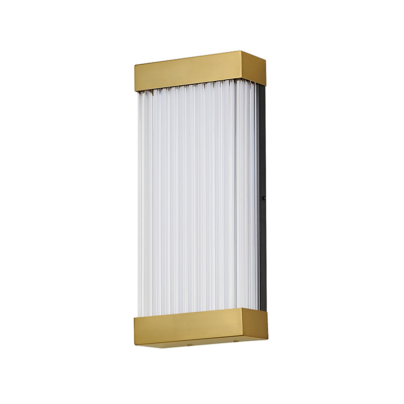 ET2 Contemporary Lighting E30232-122NAB Acropolis 18" 1-Light LED Outdoor Wall Sconce Light - Color Temperature: 3000K - Finish: Natural Brass