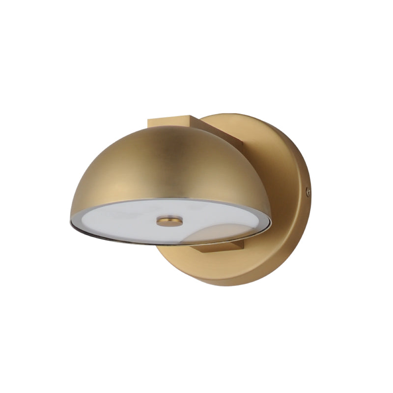 ET2 Contemporary Lighting E30243-GLD Cauldron 6" LED Outdoor Wall Sconce Light - Color Temperature: 3000K - Finish: Gold
