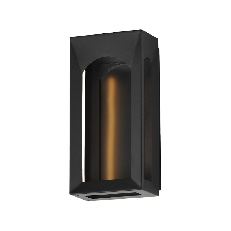 ET2 Contemporary Lighting E30273-BK Brasilia 15" 2-Light Medium LED Outdoor Wall Sconce Light - Color Temperature: 3000K - Finish: Black